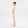 Custom Wholesale Cream Raglan Sleeve Top Wide Leg Pants Set Manufacturer | OEM Loungewear factory