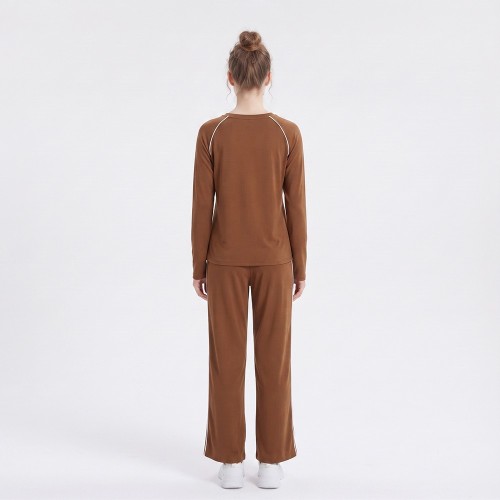 Custom Wholesale Cream Zip Up Jacket Green Piped Pants Set Manufacturer | OEM Piped Tracksuit factory