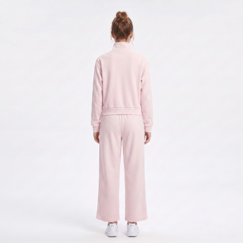 Custom Wholesale Off White Zip Up Jacket Navy Piped Pants Set Manufacturer | OEM Cream Tracksuit factory