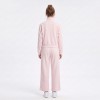 Custom Wholesale Off White Zip Up Jacket Navy Piped Pants Set Manufacturer | OEM Cream Tracksuit factory