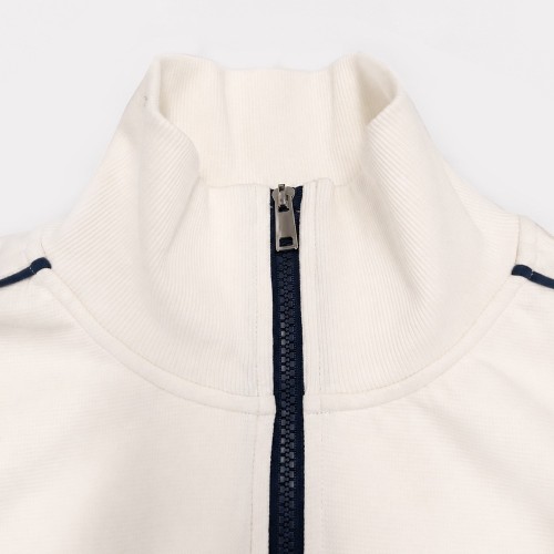 Custom Wholesale Beige Striped Hoodie Striped Pants Set Manufacturer | OEM Striped Loungewear factory