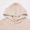 Custom Wholesale Cream Striped Hoodie Matching Pants Set Manufacturer | OEM Pinstripe Loungewear factory