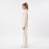 Custom Wholesale Light Pink Zip Up Jacket White Piped Pants Set Manufacturer | OEM Pink Tracksuit factory
