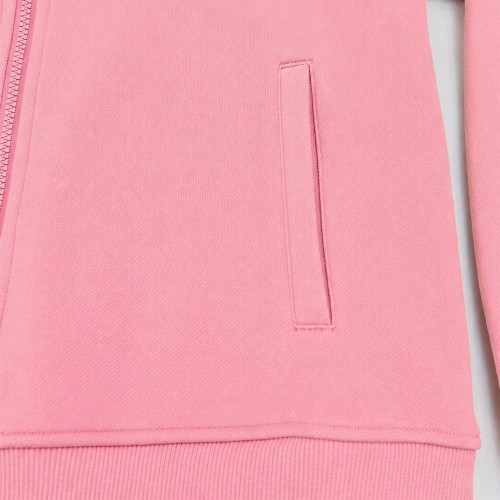 Custom Wholesale Light Pink Ribbed Zip Up Jacket Wide Leg Pants Set Manufacturer | OEM Ribbed Loungewear factory