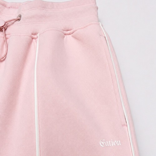 Custom Wholesale Off White Zip Up Jacket Navy Piped Pants Set Manufacturer | OEM Cream Tracksuit factory