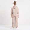 Custom Wholesale Cream Striped Hoodie Matching Pants Set Manufacturer | OEM Pinstripe Loungewear factory