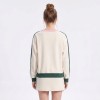 Custom Wholesale Cream V-Neck Sweatshirt Skirt Set Manufacturer | OEM Loungewear factory