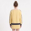 Custom Wholesale Yellow V-Neck Sweatshirt Skirt Set Manufacturer | OEM Tracksuit factory
