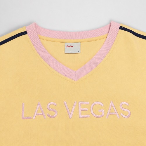 Custom Wholesale Yellow V-Neck Sweatshirt Skirt Set Manufacturer | OEM Tracksuit factory
