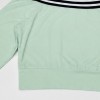 Custom Wholesale Mint Green Off Shoulder Crop Top Wide Leg Pants Set Manufacturer | OEM Activewear factory