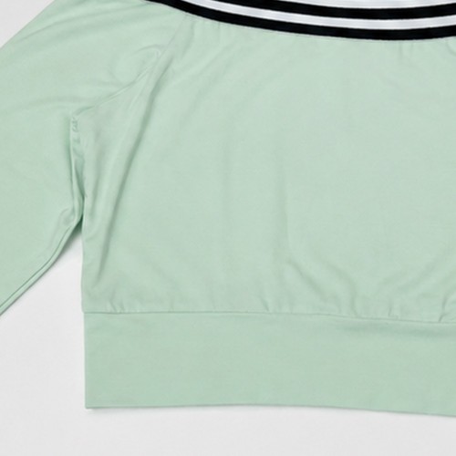 Custom Wholesale Mint Green Off Shoulder Crop Top Wide Leg Pants Set Manufacturer | OEM Activewear factory