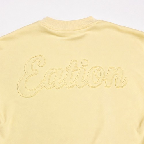 Custom Wholesale Pale Yellow Crewneck Sweatshirt Shorts Set Manufacturer | OEM Loungewear factory