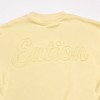 Custom Wholesale Pale Yellow Crewneck Sweatshirt Shorts Set Manufacturer | OEM Loungewear factory