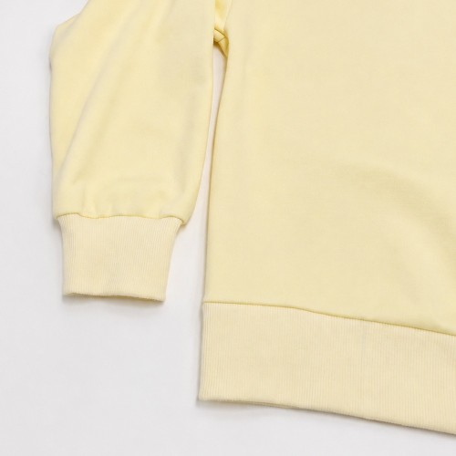Custom Wholesale Pale Yellow Crewneck Sweatshirt Shorts Set Manufacturer | OEM Loungewear factory
