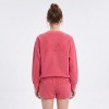 Custom Wholesale Coral Red Crewneck Sweatshirt Shorts Set Manufacturer | OEM Sweatsuit factory