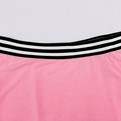 Custom Wholesale Pink Off Shoulder Crop Top Wide Leg Pants Set Manufacturer | OEM Sweatsuit factory