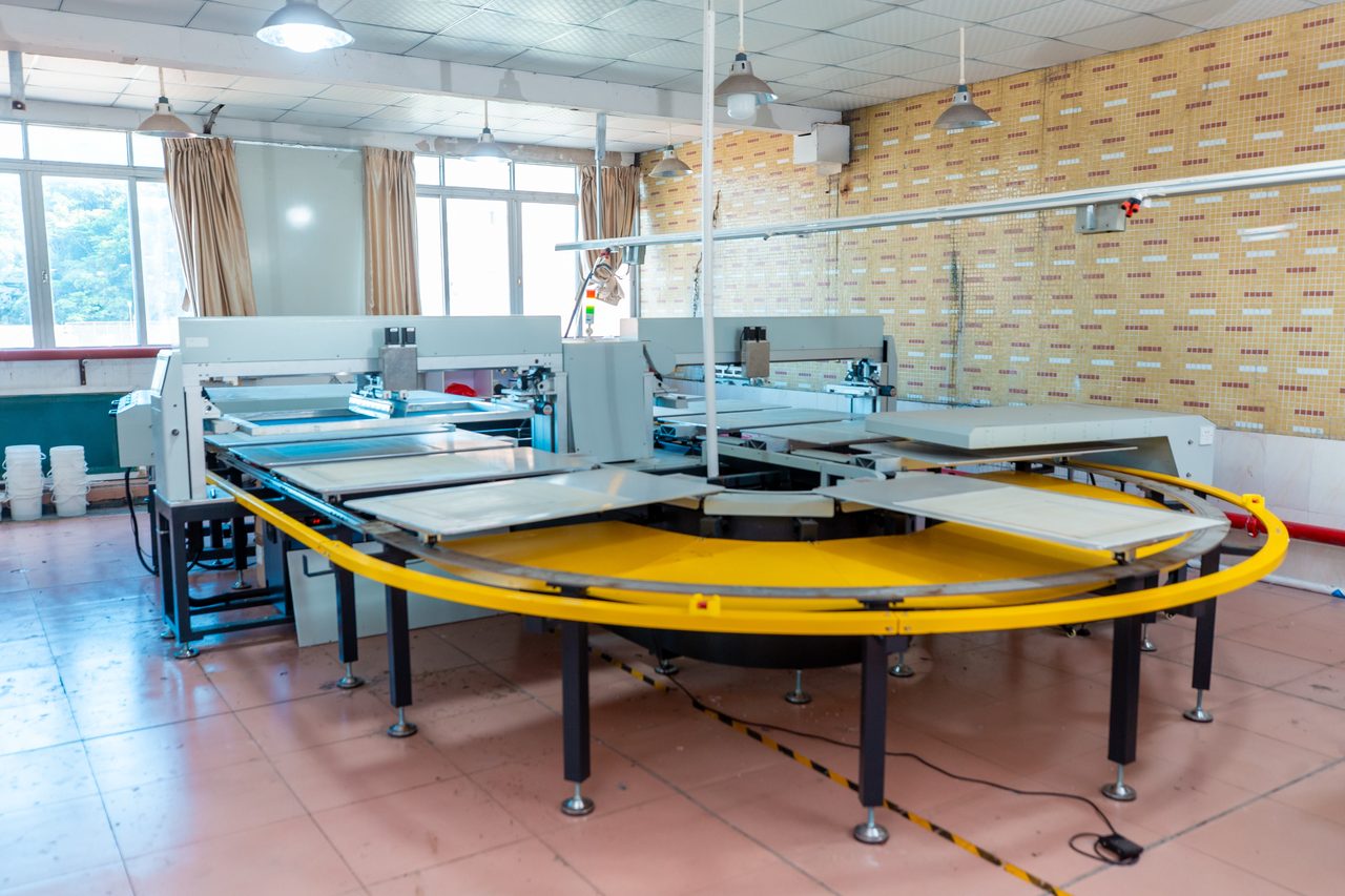screen printing line