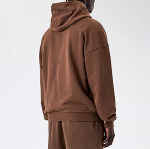 No String Oversized Hoodies  Manufacturer | Cotton Thick Custom Logo Wash Men Cotton Hoodie