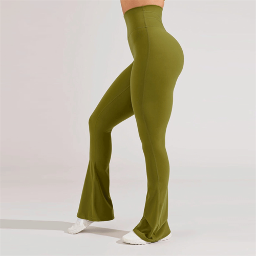 Tummy Control Workout Flare Leggings Manufacturer | Fashion 4 Way Stretch High Waisted Lounge Plus Size Leggings factory