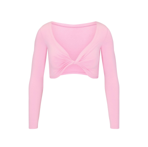 long sleeve yoga set Manufacturer | Custom front twist cropped tops 2 piece sports wear Supplier