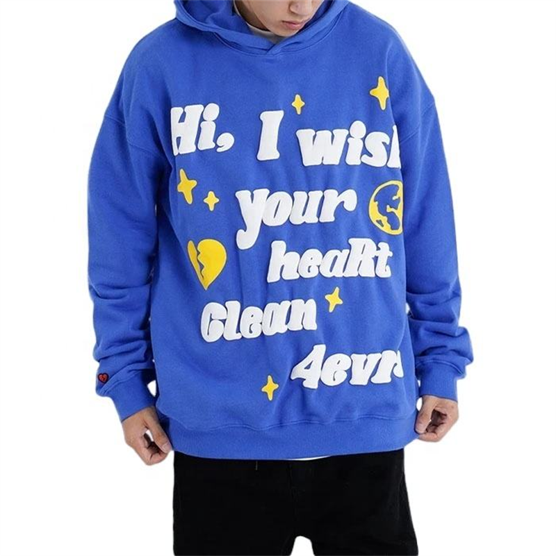 3D Puff Bubble Letters Hoodie Manufacturer  | Custom Unisex Oversized  sweatshirt supplier
