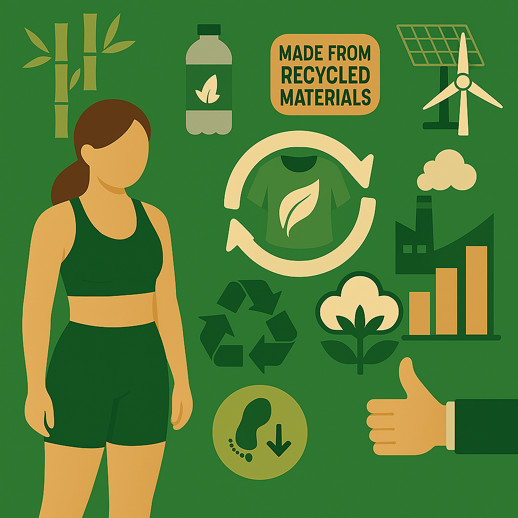 How does sustainable sportswear manufacturing reshape brand competitiveness?