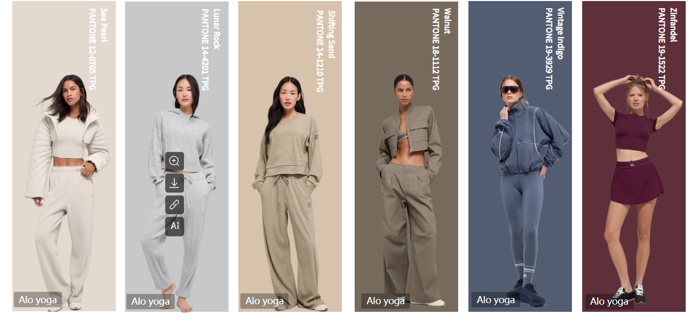 Women's clothing key colors