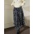 Alienation Wear a long dress with a vintage floral fall winter new female black and gray half skirt
