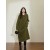 Mustard green Maillard POLO collar dress women's new autumn and winter plush straight sweater long skirt