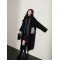 Hepburn style wool black small scented wool coat women's new autumn and winter double-sided woolen long coat