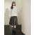 Navy collar woolen jacket women's 2023 new autumn winter gray short small man warm tweed coat