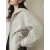 Navy collar woolen jacket women's 2023 new autumn winter gray short small man warm tweed coat