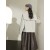 Navy collar woolen jacket women's 2023 new autumn winter gray short small man warm tweed coat
