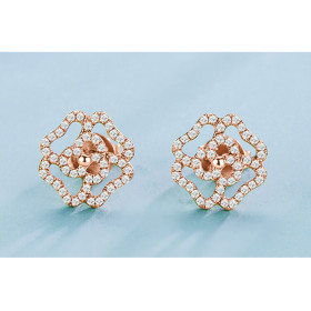 Rose gold diamond earrings