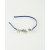 Blue and white pearl crystal hair hoop