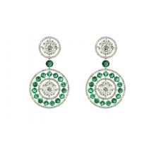 Jade Round Earrings