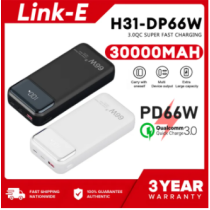 Link E H31 Powerbank Fast Charger 66W Portable Charging 12000mAh-30000MAH Comes with a charging cable Powerbanks for iPhone OPPO ViVO Huawei Xiaomi Samsung and other equipment