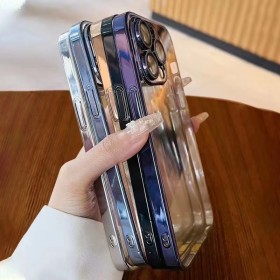 Superior applies to Apple 15promax phone case iPhone14 new 13 ultra-thin transparent 12 anti-fall hard case