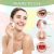 100 pieces of cotton circular makeup removal pad, 3-layer soft with storage tank compression, natural makeup removal pad set, used for facial cleaning and applying facial toner (white)