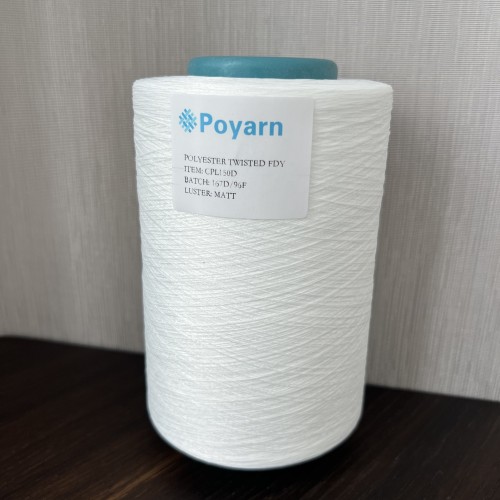 Yüksek Mukavemetli Yarı Mat CPL150D Polyester Bükümlü FDY | Düşük Esneklik | Pencere Ekranları için Mükemmel