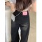Black straight denim jeans for women in autumn, new niche design, high waist, slim and loose fitting, wide leg long pants