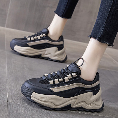 老爹鞋女2023年春季新款韩版厚底松糕潮ins百搭休闲青年运动鞋