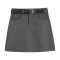 Preppy grey suit skirt female Spring and Autumn 2023 new high-waisted A-line skirt temperament high-waisted skinny package hip skirt