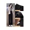 Narrow version of wide-leg pants women's pants spring and autumn drop straight tube loose suit autumn and winter black suit pants 2023 new