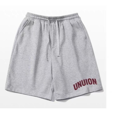 Grey sports pants casual shorts summer thin 2023 new American high-waisted loose wide leg five point medium pants