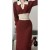 Advanced sense goddess fan slim-fit skirt knitted suit skirt female method Red long-sleeved sweater dress two-piece set