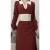 Advanced sense goddess fan slim-fit skirt knitted suit skirt female method Red long-sleeved sweater dress two-piece set