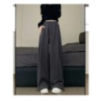 Sports pants women spring and autumn 2023 new relaxed casual slim straight leg wide leg pants feel high waist corset footpants