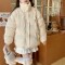 Sweet aging multi-color stand collar loose thickened cotton coat bread coat warm medium long coat