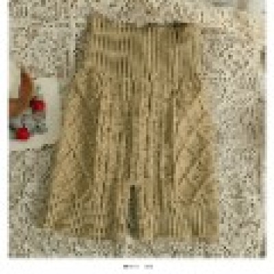 2023 Autumn and Winter Skinny High-waisted Knitted Shorts with Hemp Pattern Women's New Pure Color Versatile Slim Pants